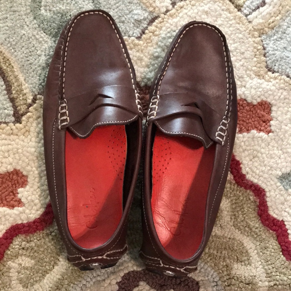 Cole Haan cognac leather loafers in good condition